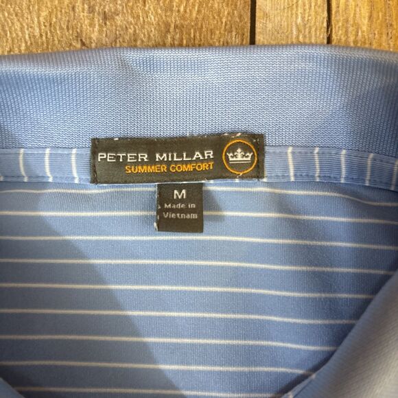 Peter Millar Summer Comfort Polo Golf Shirt Medium Coldstream Guards Golf Logo - Picture 8 of 12